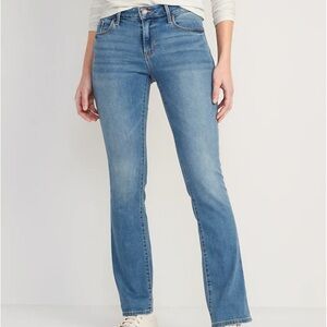 Old Navy Mid-Rise Kicker Boot-Cut Jeans - Bright Medium Wash 30W